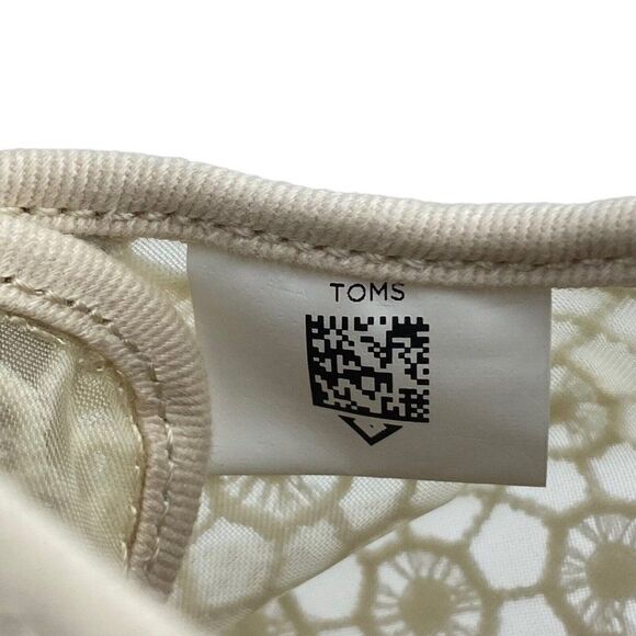 TOMS WOMENS Lena Natural Mosaic Mesh Crochet Jute Lace Up Espadrilles Shoes US 9 - Picture 14 of 14
